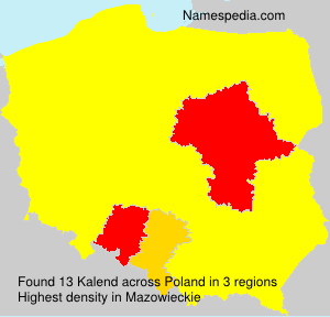 Surname Kalend in Poland Surname Kalend in Poland