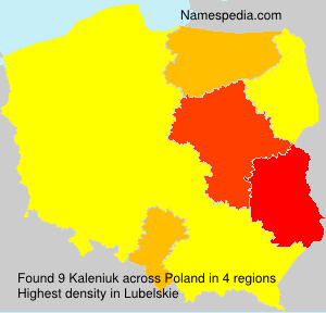 Surname Kaleniuk in Poland Surname Kaleniuk in Poland