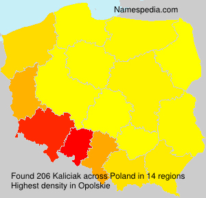 Surname Kaliciak in Poland Surname Kaliciak in Poland