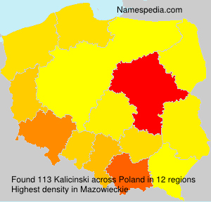 Surname Kalicinski in Poland Surname Kalicinski in Poland