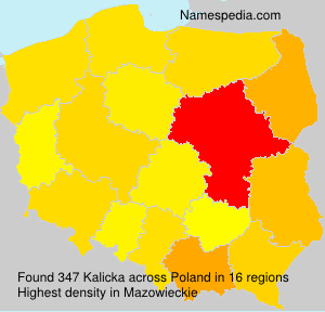 Surname Kalicka in Poland Surname Kalicka in Poland