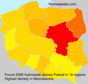 Surname Kalinowski in Poland Surname Kalinowski in Poland