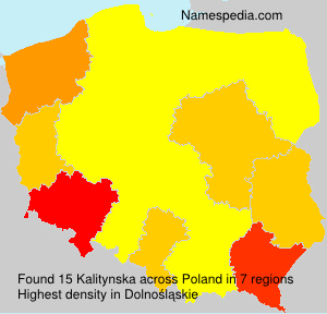 Surname Kalitynska in Poland Surname Kalitynska in Poland