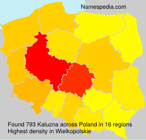 Surname Kaluzna in Poland Surname Kaluzna in Poland
