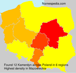 Surname Kamerdyn in Poland
