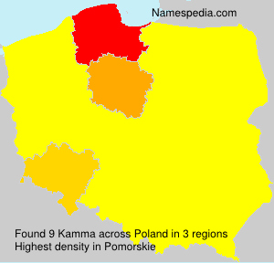 Surname Kamma in Poland Surname Kamma in Poland