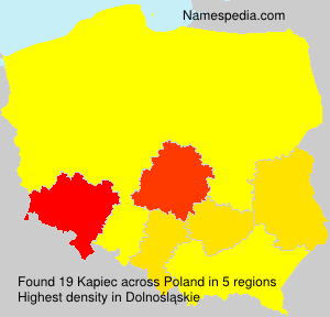Surname Kapiec in Poland Surname Kapiec in Poland