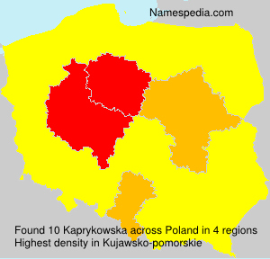 Surname Kaprykowska in Poland Surname Kaprykowska in Poland