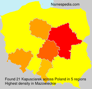 Surname Kapusciarek in Poland Surname Kapusciarek in Poland