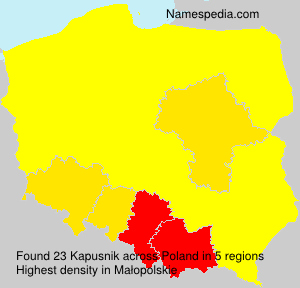 Surname Kapusnik in Poland Surname Kapusnik in Poland