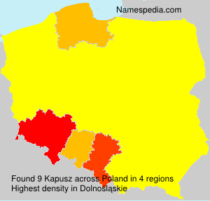Surname Kapusz in Poland Surname Kapusz in Poland