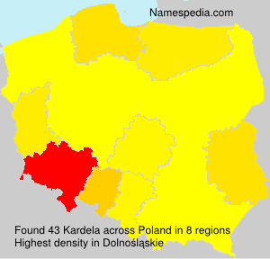 Surname Kardela in Poland Surname Kardela in Poland