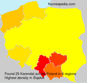 Surname Karendal in Poland Surname Karendal in Poland