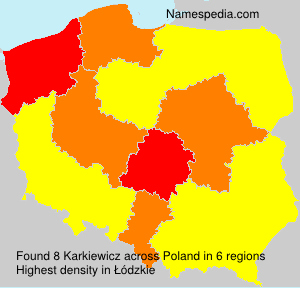 Surname Karkiewicz in Poland Surname Karkiewicz in Poland