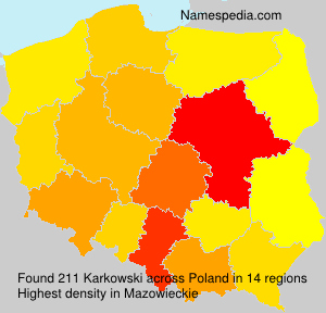 Surname Karkowski in Poland Surname Karkowski in Poland