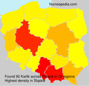 Surname Karlik in Poland Surname Karlik in Poland