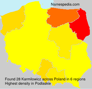 Surname Karmilowicz in Poland Surname Karmilowicz in Poland