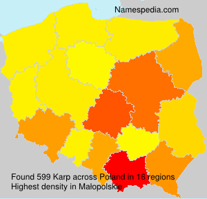 Surname Karp in Poland Surname Karp in Poland