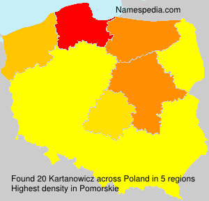 Surname Kartanowicz in Poland Surname Kartanowicz in Poland