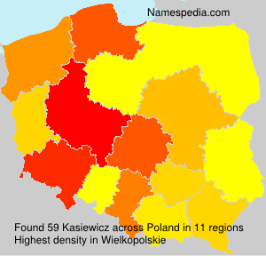 Surname Kasiewicz in Poland Surname Kasiewicz in Poland