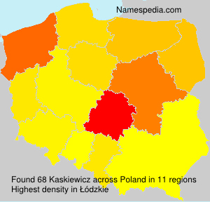 Surname Kaskiewicz in Poland Surname Kaskiewicz in Poland