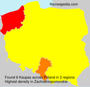 Surname Kaupas in Poland Surname Kaupas in Poland
