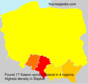 Surname Kawon in Poland Surname Kawon in Poland