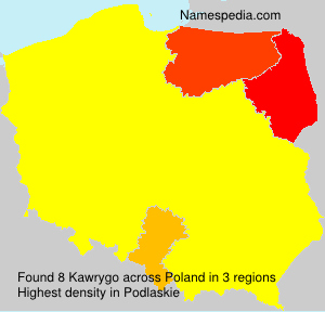 Surname Kawrygo in Poland Surname Kawrygo in Poland