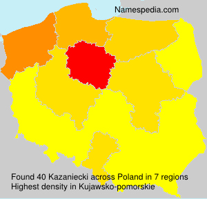Surname Kazaniecki in Poland Surname Kazaniecki in Poland