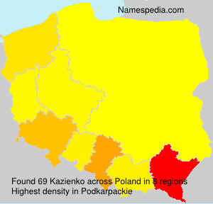 Surname Kazienko in Poland Surname Kazienko in Poland