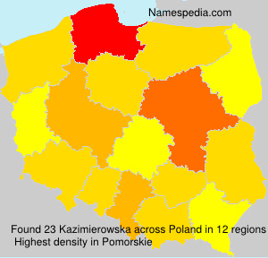 Surname Kazimierowska in Poland Surname Kazimierowska in Poland