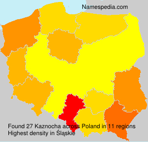 Surname Kaznocha in Poland Surname Kaznocha in Poland