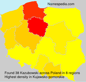 Surname Kazubowski in Poland Surname Kazubowski in Poland