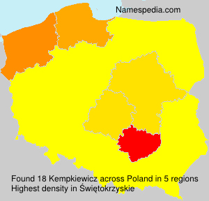 Surname Kempkiewicz in Poland Surname Kempkiewicz in Poland