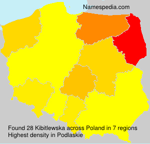 Surname Kibitlewska in Poland Surname Kibitlewska in Poland