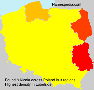 Surname Kicala in Poland Surname Kicala in Poland
