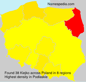 Surname Kiejko in Poland Surname Kiejko in Poland