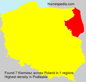 Surname Kiemiesz in Poland