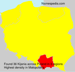 Surname Kijania in Poland Surname Kijania in Poland