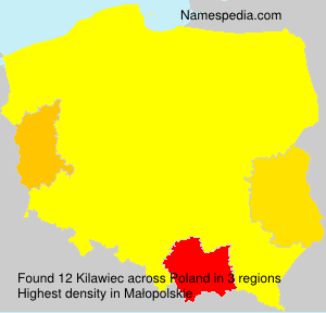 Surname Kilawiec in Poland Surname Kilawiec in Poland