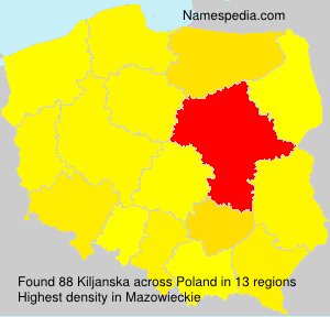 Surname Kiljanska in Poland Surname Kiljanska in Poland