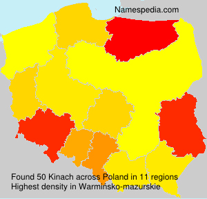 Surname Kinach in Poland Surname Kinach in Poland