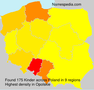 Surname Kinder in Poland Surname Kinder in Poland
