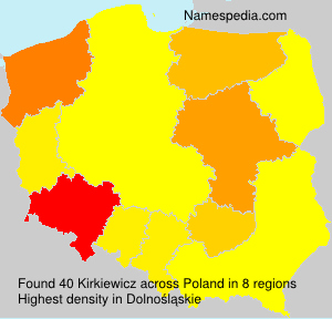 Surname Kirkiewicz in Poland Surname Kirkiewicz in Poland