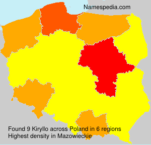 Surname Kiryllo in Poland Surname Kiryllo in Poland