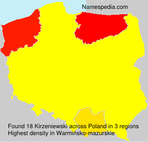 Surname Kirzeniewski in Poland Surname Kirzeniewski in Poland