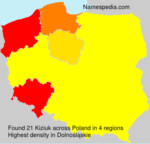Surname Kiziuk in Poland Surname Kiziuk in Poland