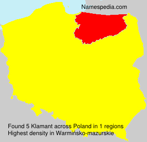 Surname Klamant in Poland Surname Klamant in Poland