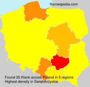 Surname Klank in Poland Surname Klank in Poland