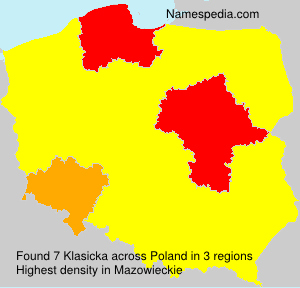 Surname Klasicka in Poland Surname Klasicka in Poland